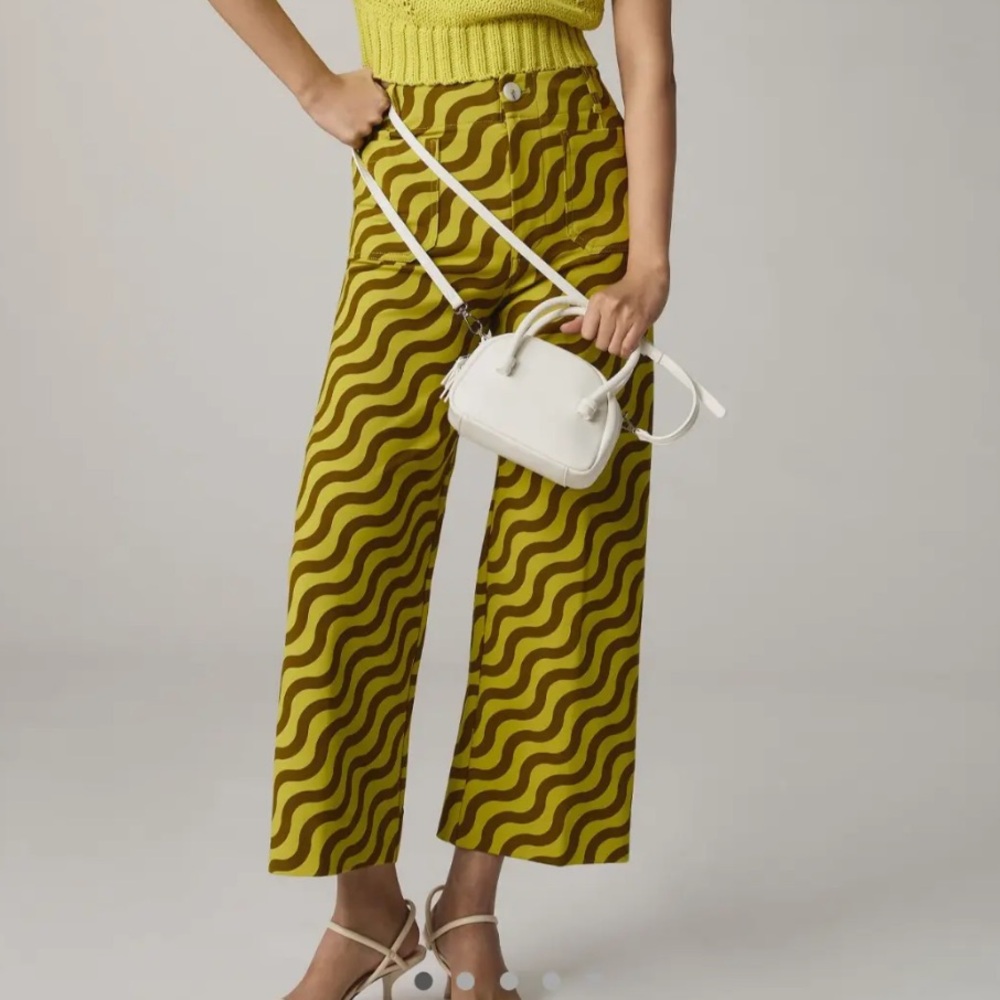 Anthropologie Colette cropped wide leg pants by Maeve